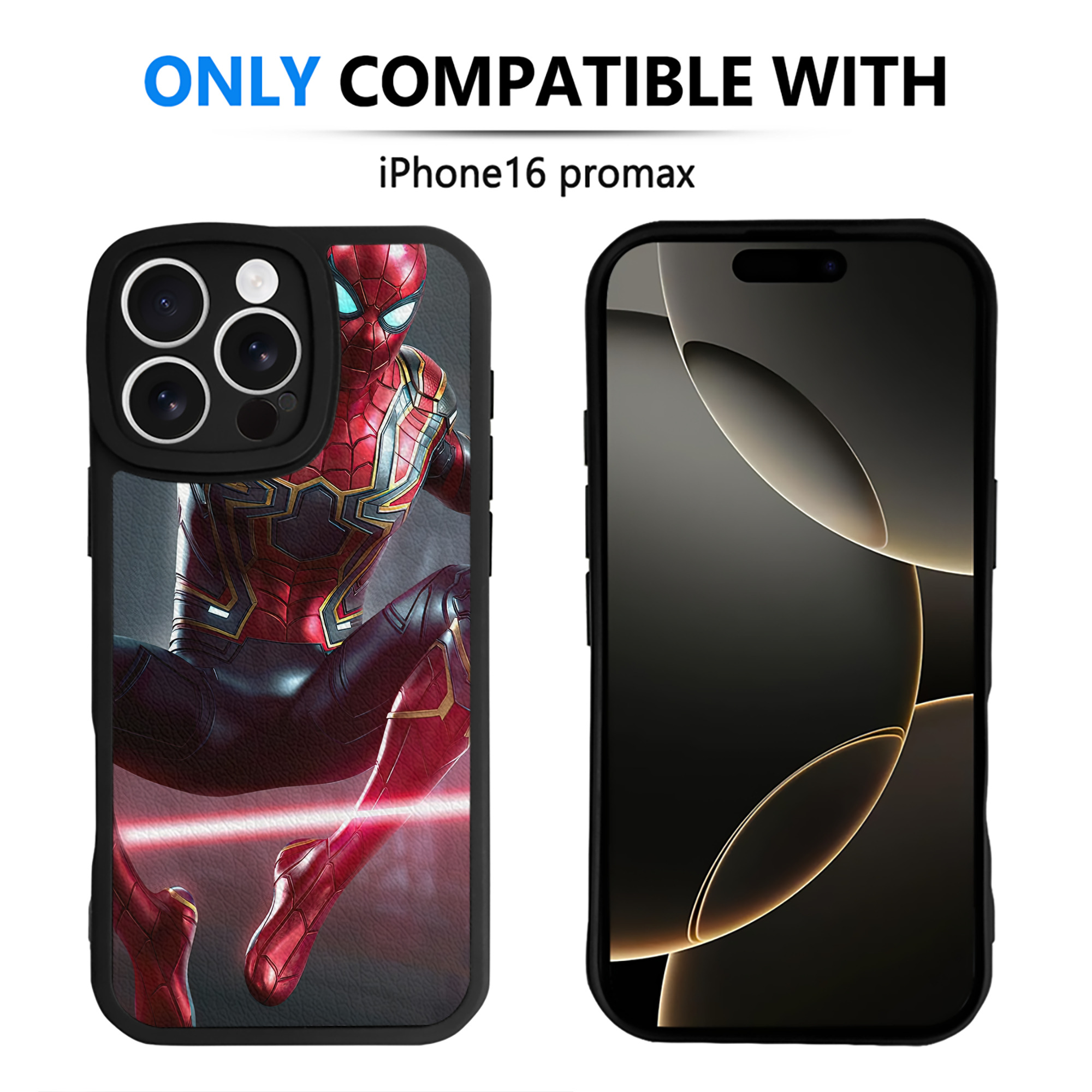 （画像用） Spider Man スパイダーマン 【iPhone 16シリーズ対応】シリコンスマホケース（レザー調） 材質：シリコン